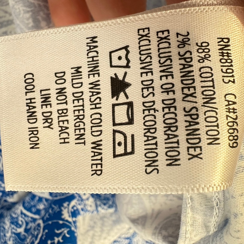 Robert Graham Mens Blue White Paisley Button Down Shirt Classic Fit XL Cotton - Picture 10 of 12
